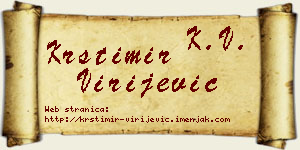 Krstimir Virijević vizit kartica